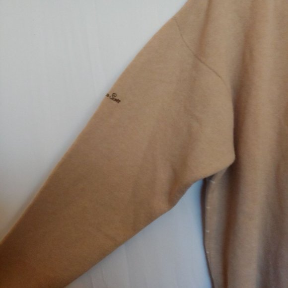 Peter Scott Camel and White Plaid Long Sleeve 100% lambs Wool Large - Picture 8 of 12